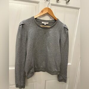 Adam Lippes Gray Crewneck Sweatshirt Top